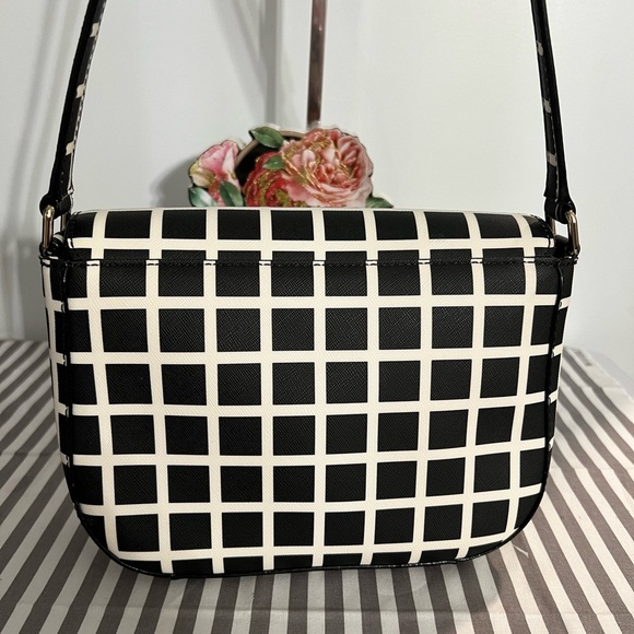 NWOT Kate Spade Laurel Way Carsen Crossbody Checker Coated Canvas $278 - Picture 2 of 6